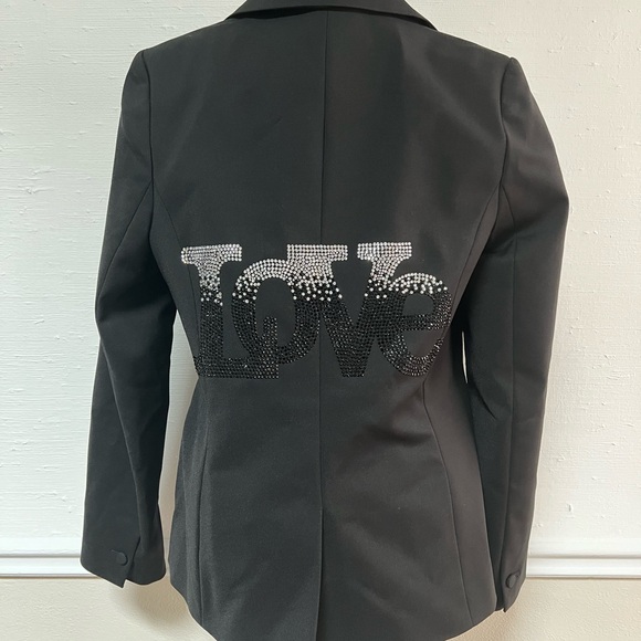 Hipchik Couture Ombre “LOVE” Black Blazer - Picture 7 of 16